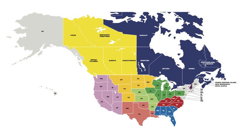 North America Retail Team Map