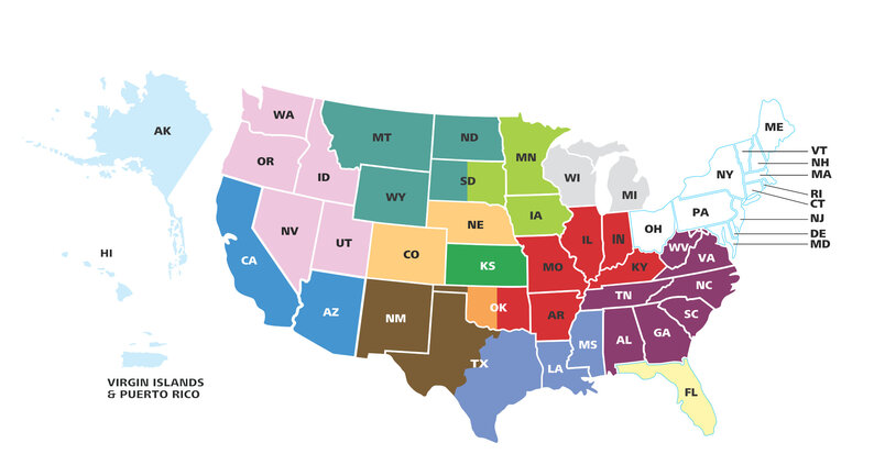 North America map