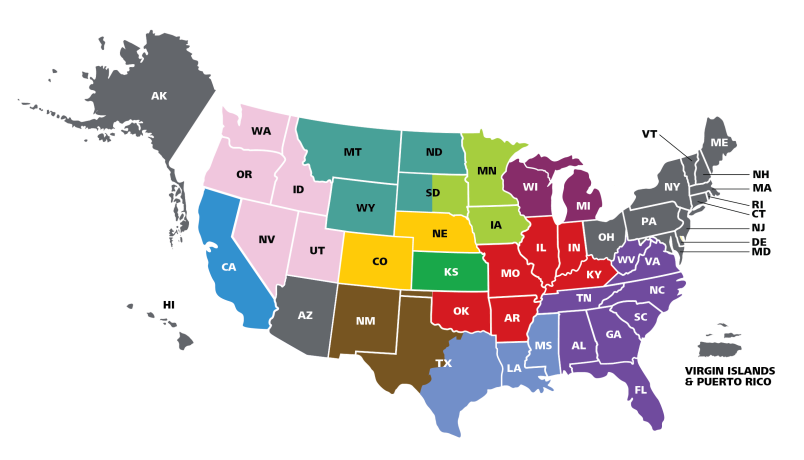 North America map