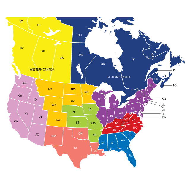 North America Retail Team Map